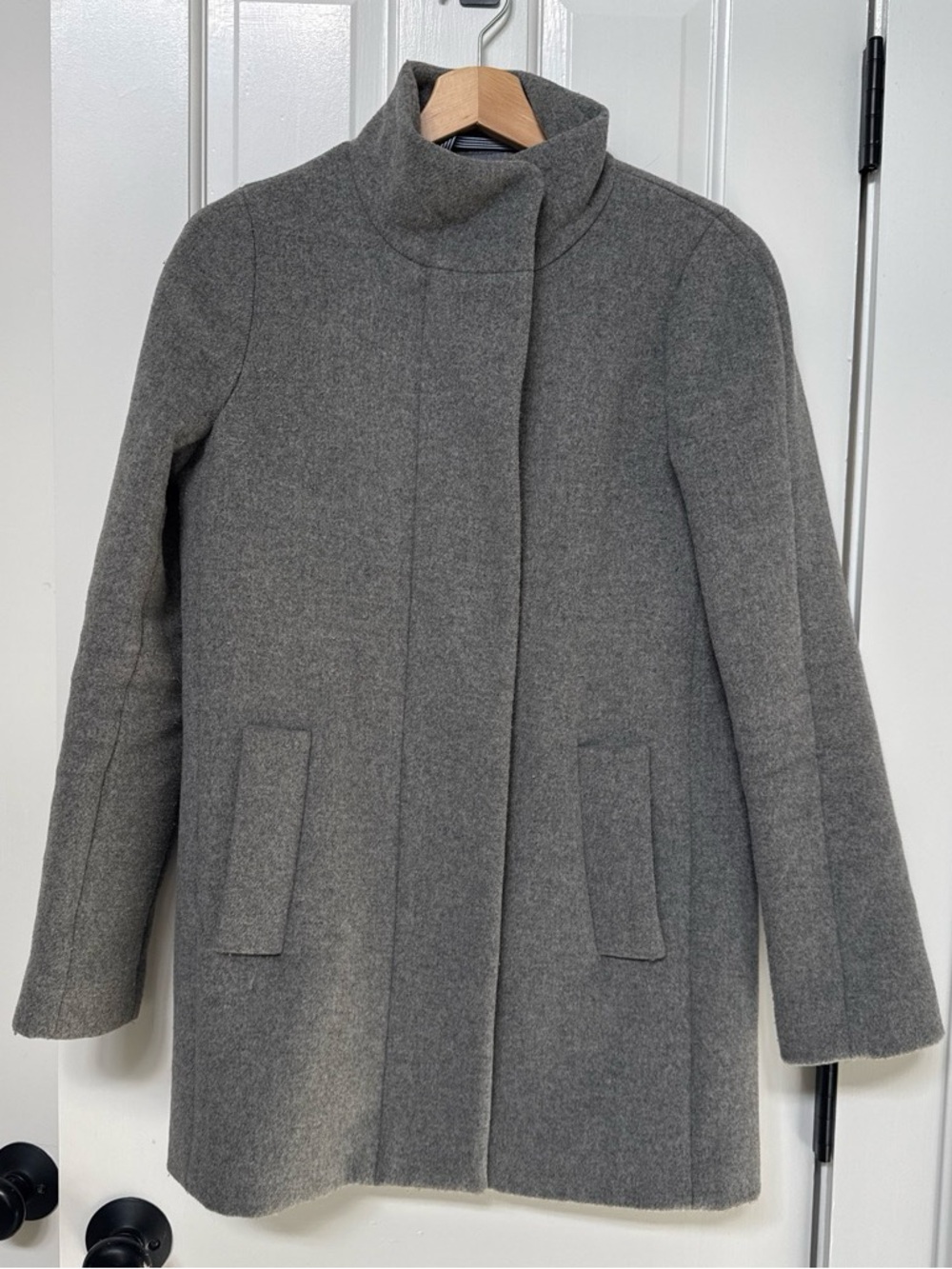 J Crew Women’s Grey Wool Blend Coat